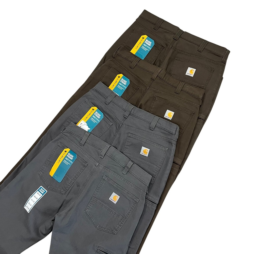 Carhartt Rugged Flex Relaxed Straight Rigby Work Pants 32x32 Brown Gray *4 pk*